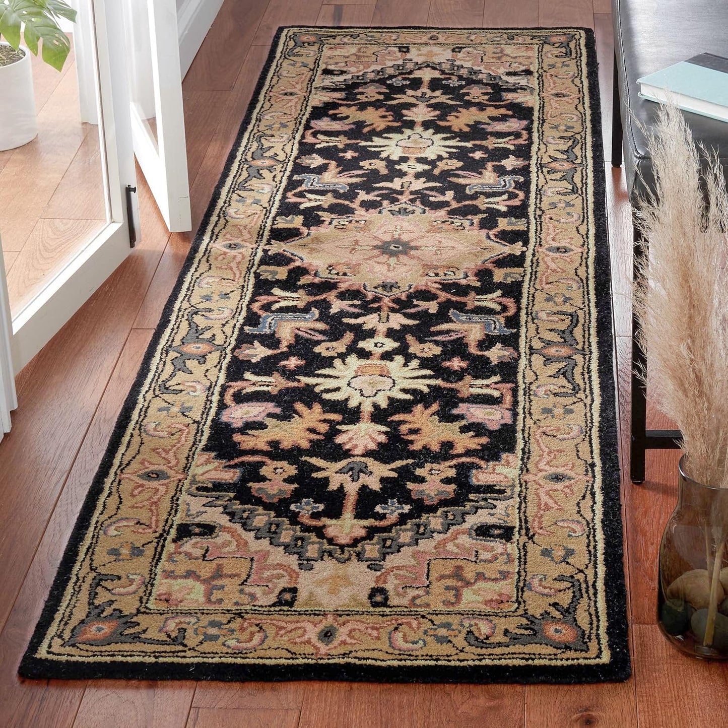 Handmade Traditional Oriental Medallion Runner Rug for Home