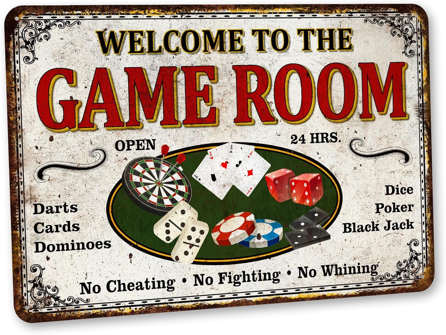 Welcome To The Game Room Sign - Perfect Family Room Decor