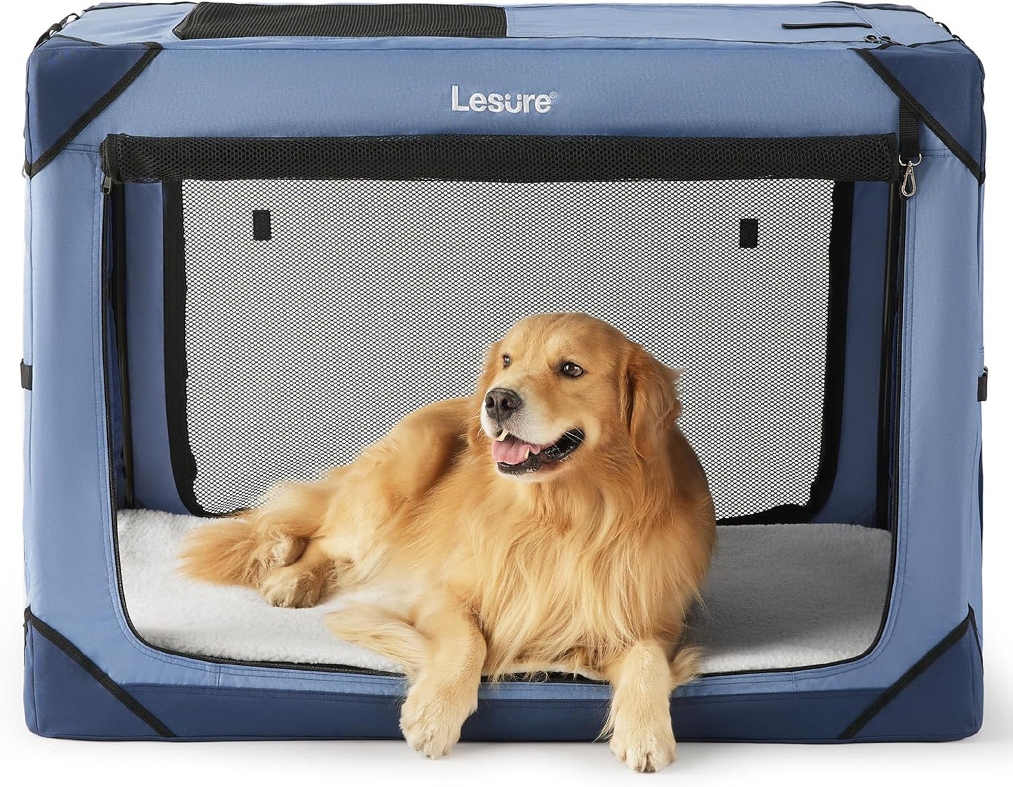 Lesure Collapsible Dog Crate - Portable Travel Kennel for Dogs