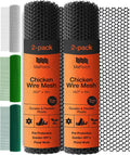 Plastic Wire Mesh Fence - Black 15.71in x 10 ft 2-Pack - Durable Pet