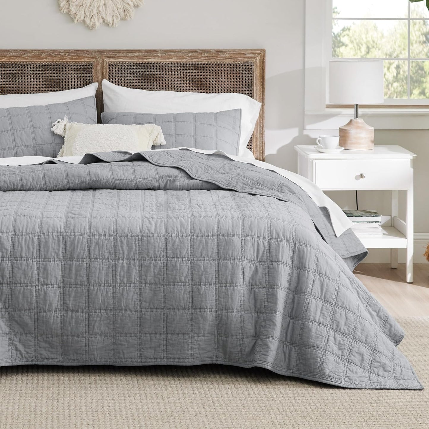 Bedsure 100% Cotton Quilt Set for All Season Comfort