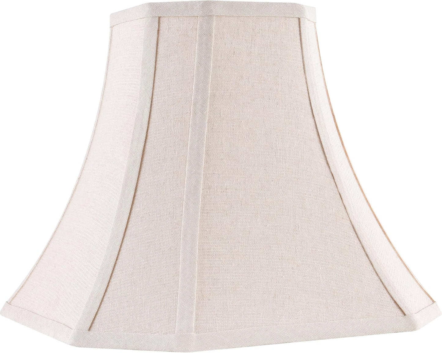Beige Square Cut Corner Bell Lamp Shade for Table & Floor Lamps