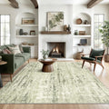 Washable Area Rug 9ftx12ft - Lightweight Stain Resistant Living Room