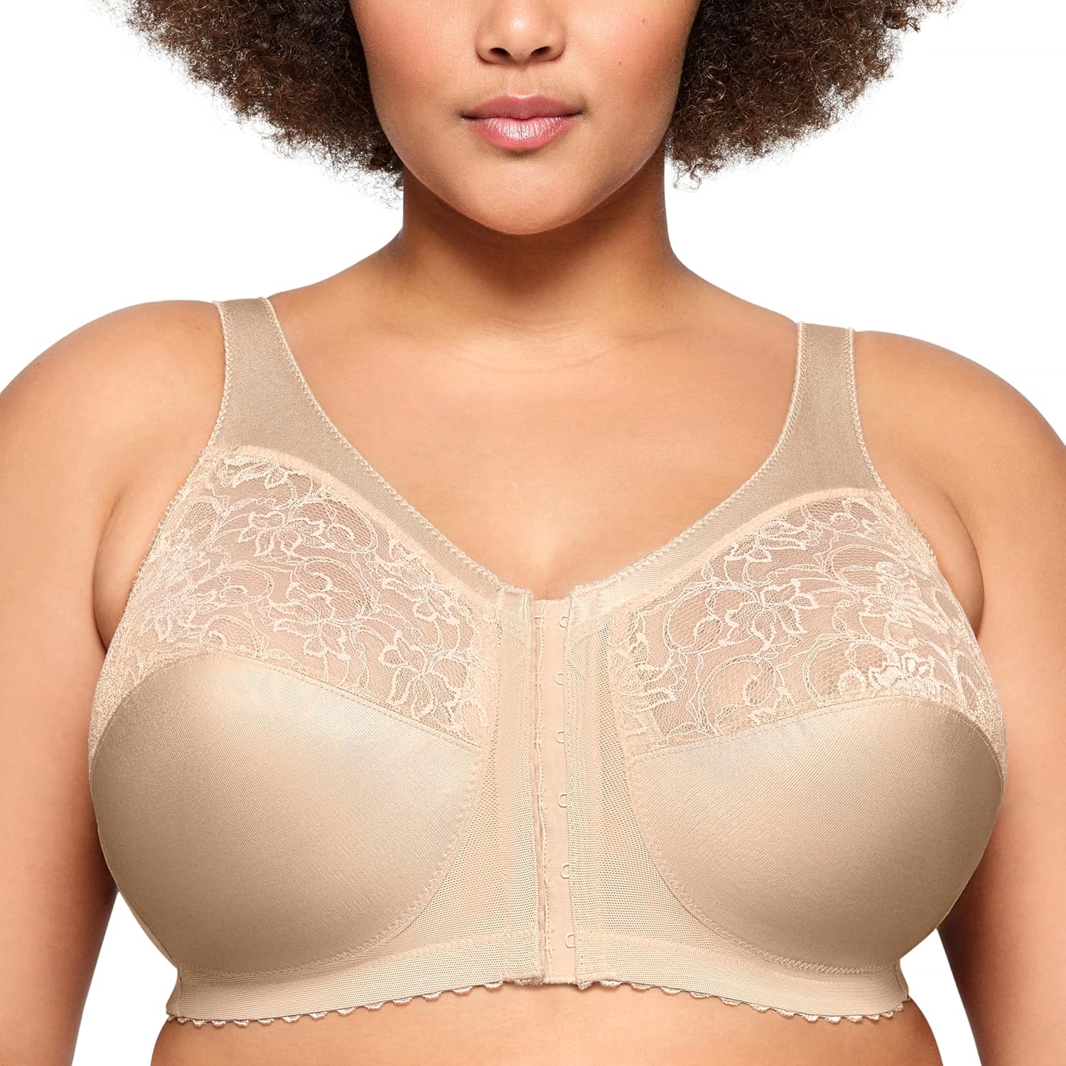 Glamorise Women's Full Figure MagicLift Front Close Support Bra