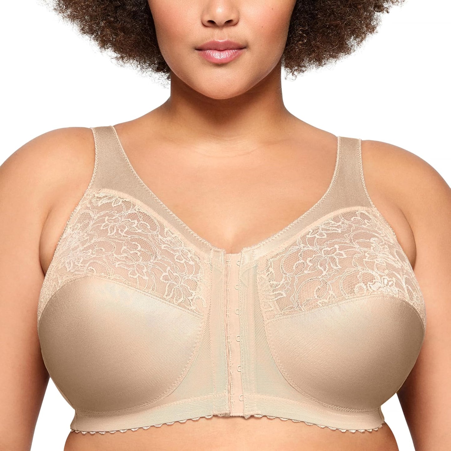 Glamorise Women's Full Figure MagicLift Front Close Support Bra