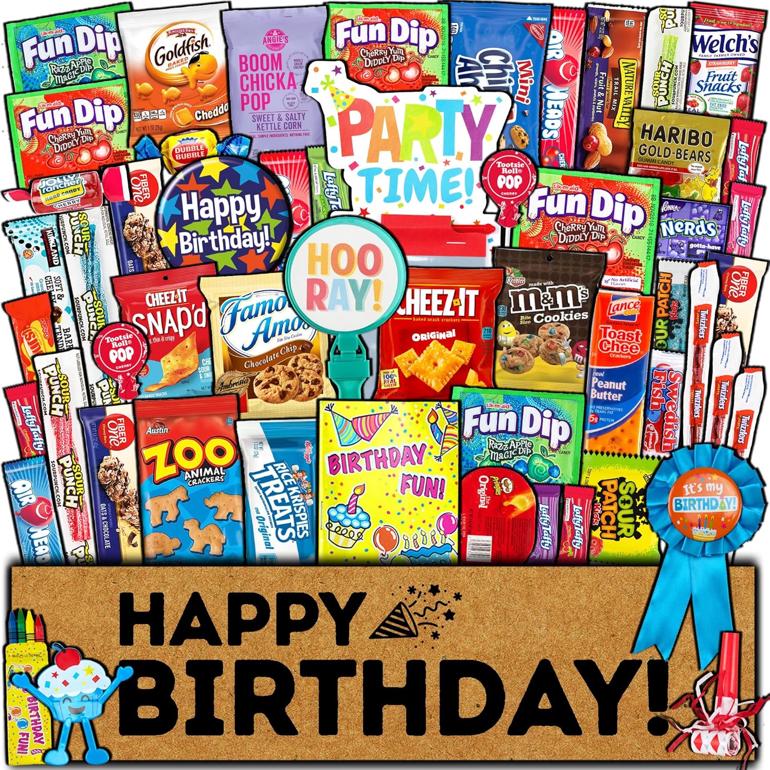 Birthday Care Package with Snacks for Kids and Teens Fun Treats