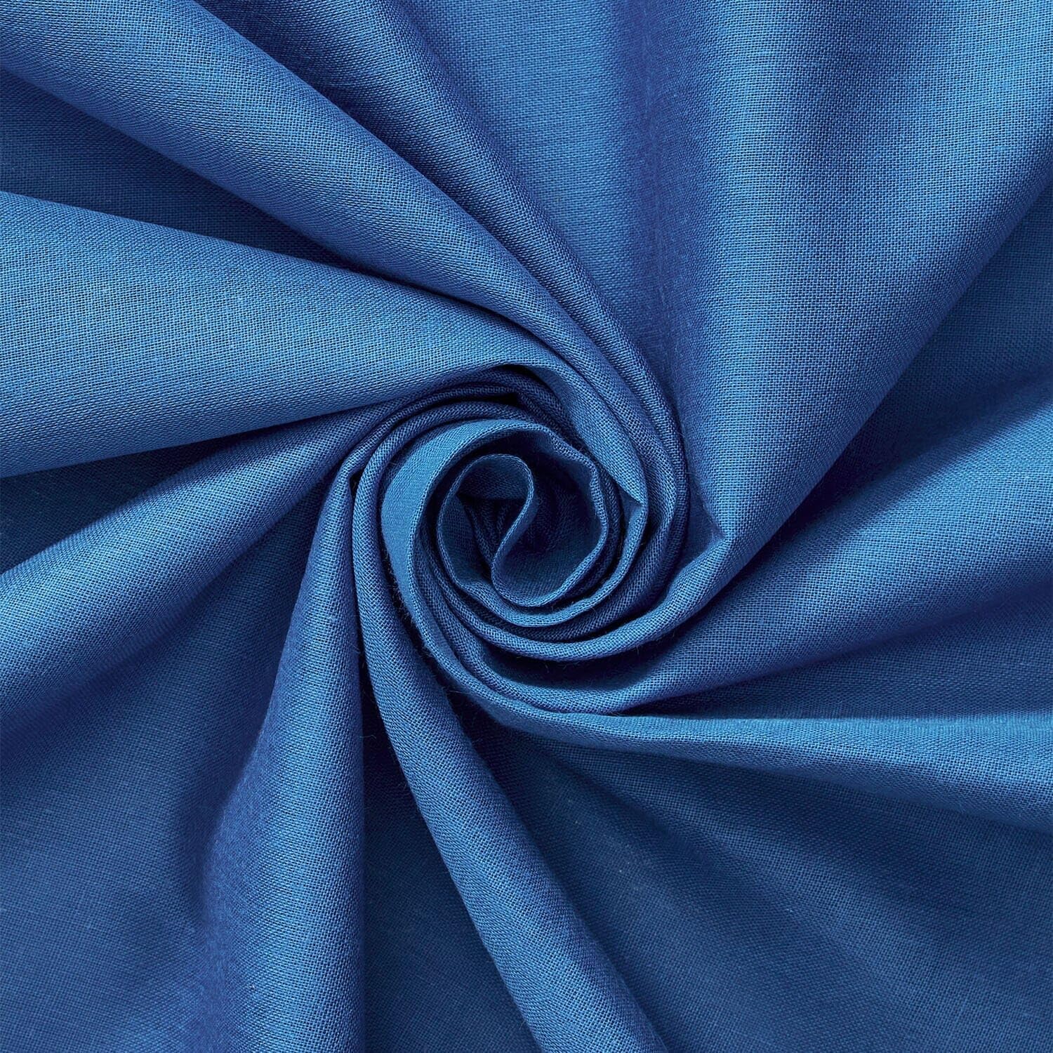 100% Cotton Voile Fabric Solid Pattern in Royal Blue - 5 Yards