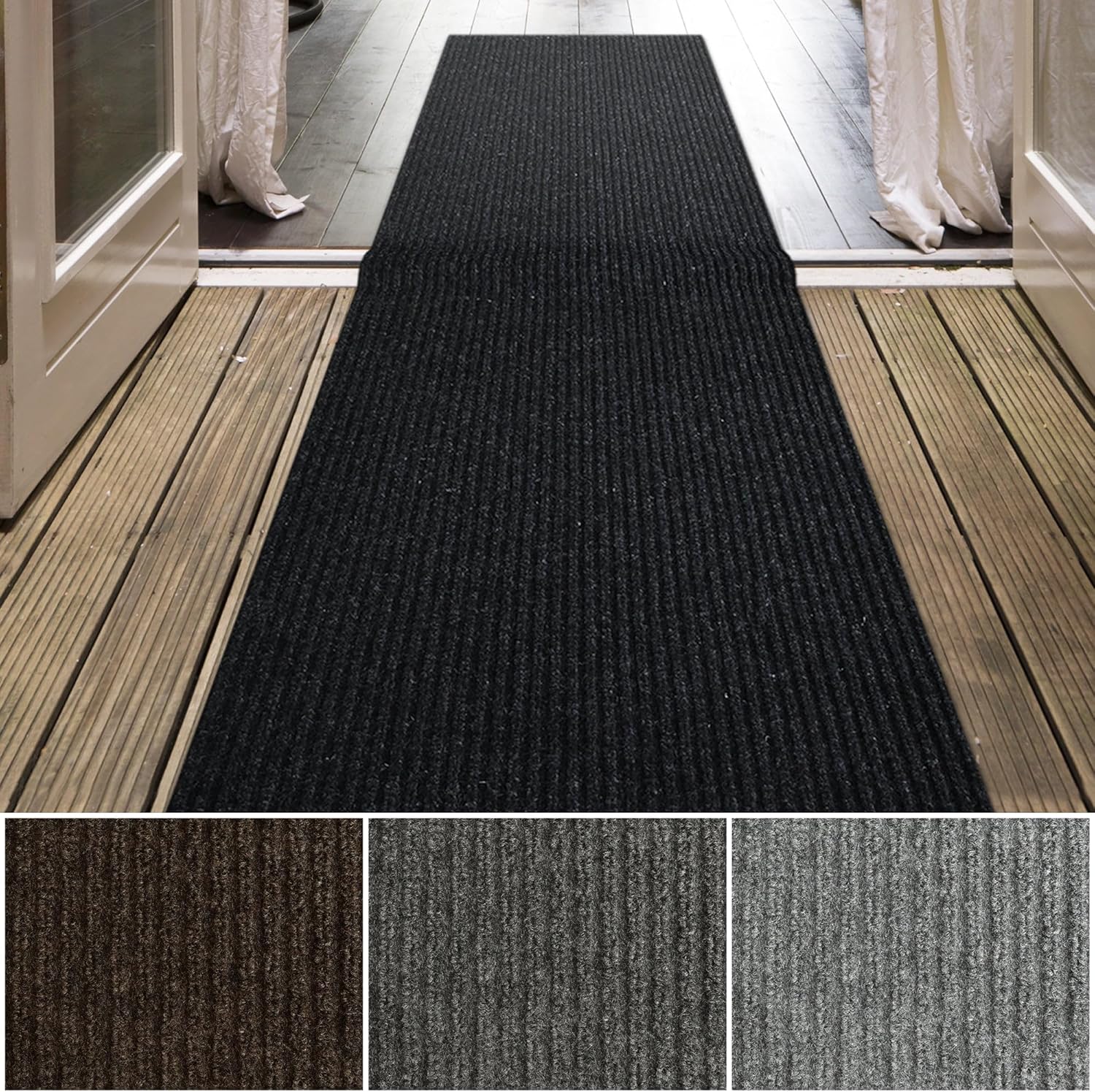 iCustomRug Spartan Weather Warrior Utility Ribbed Carpet Runner