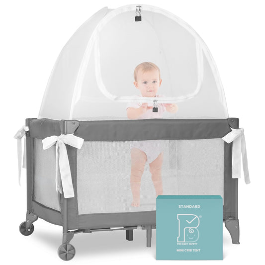 Mini Crib and Pack and Play Tent for Safe Sleep and Travel