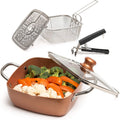 Copper Chef 5 Qt Square Nonstick Pan Set - Versatile Everyday Cookware