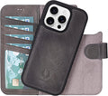 Detachable Wallet Case for iPhone 16 Pro - 2-in-1 Full Grain Leather