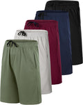 Real Essentials 5 Pack Mens 9ft Mesh Shorts - Lightweight Activewear