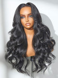 All-Day Comfort Long Black Body Wave 5x5 Glueless Lace Wig - Natural