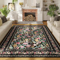Area Rugs 8x10 for Living Room - Washable Vintage Floral Low Pile Rug