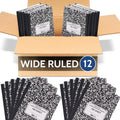 EPI Marble Hardcover Wide Ruled Composition Notebook 12-Pack