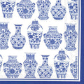Chic Blue & White Urn Cocktail Napkins - Pack of 20