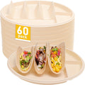 Large Disposable Taco Plates with Room for Sides - Biodegradable Taco