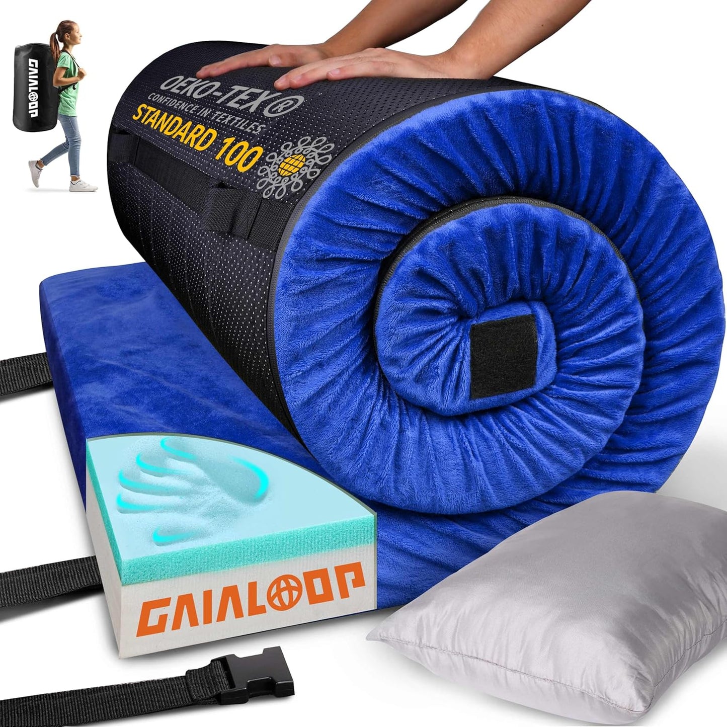 3 Inch Thick Memory Foam Camping Mattress for Glamping Comfort