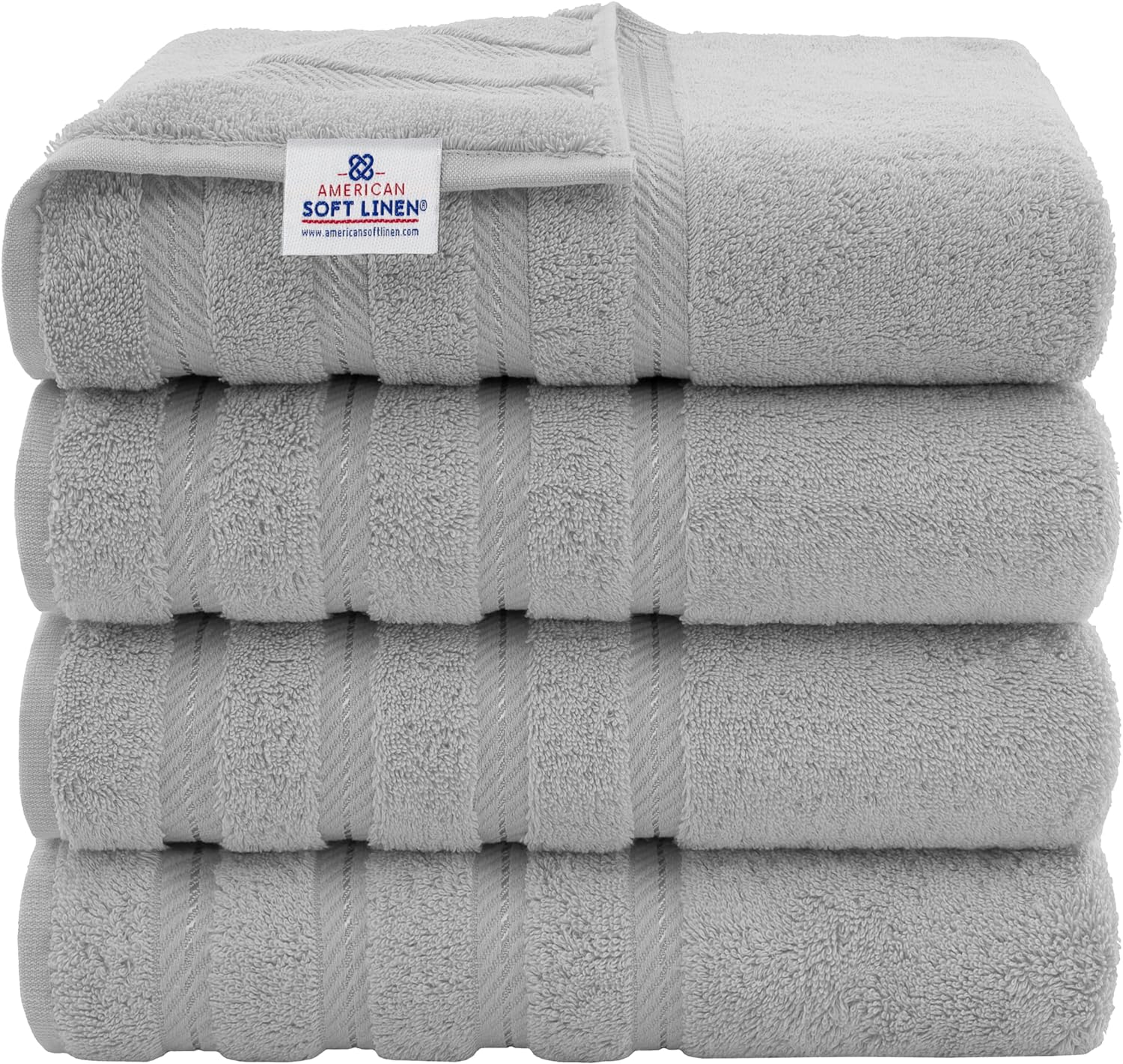 Luxury 4 Piece Bath Towel Set - 100% Cotton Turkish Towels