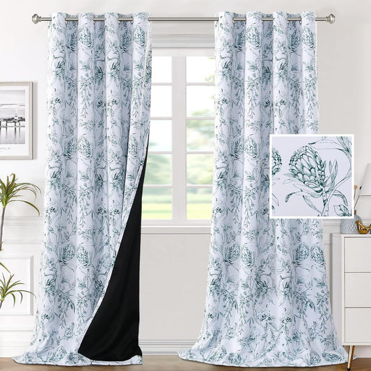 H.VERSAILTEX 100% Blackout Curtains for Living Room - Teal