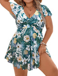 Blooming Jelly Women's Plus Size Swim Dress One Piece - Tummy Control