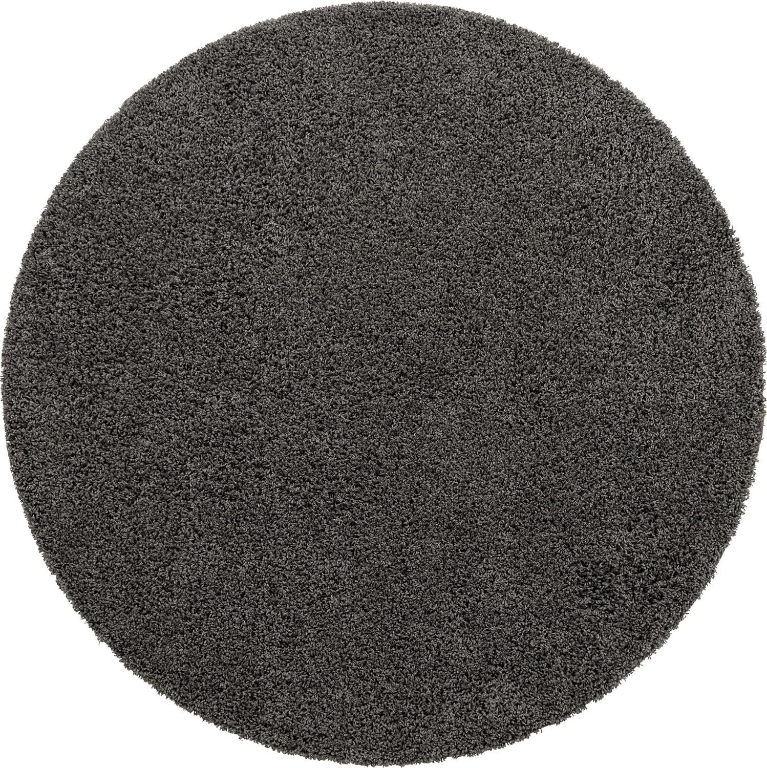 Unique Loom Solid Shag Collection Area Rug in Graphite Gray