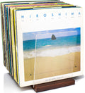 Premium Vinyl Record Storage - Mid-Century Style Holder for LPs