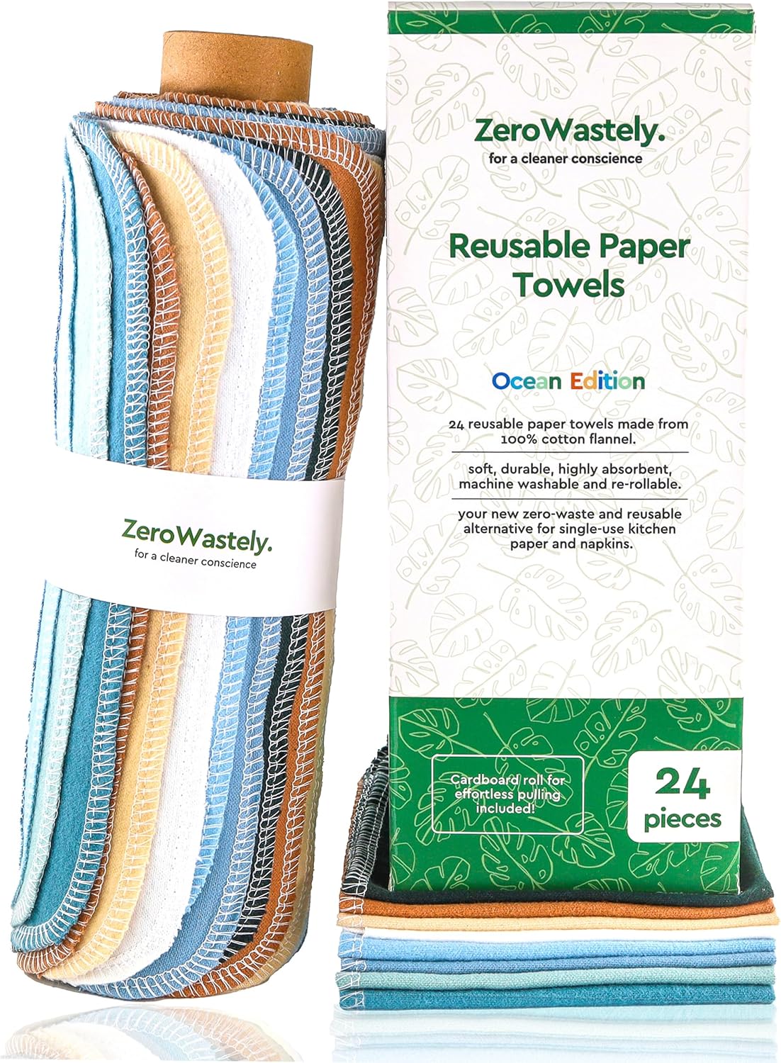 Reusable Paper Towels - Value Pack of 24 for Eco-Friendly Living