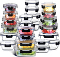 Glass Food Storage Containers 48pc Set - Airtight Meal Prep