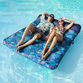 Oversized Pool Float Lounge XL 72in x 37in Monstera - Fabric Covered