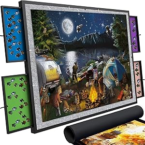QUOKKA Puzzle Board with Drawers for Spinning Jigsaw Puzzles