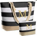 Beach Bags for Women Canvas Beach Tote - Personalized Large Travel Bag