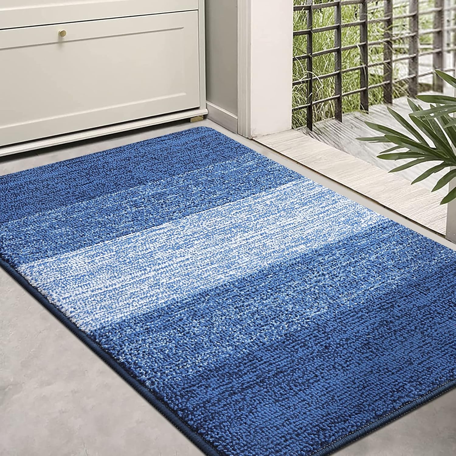 Kitinjoy Indoor Outdoor Door Mat - Non-Slip Absorbent Doormat
