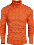 Men's Slim Fit Turtleneck Sweater - Comfortable Knit Twisted Pullover