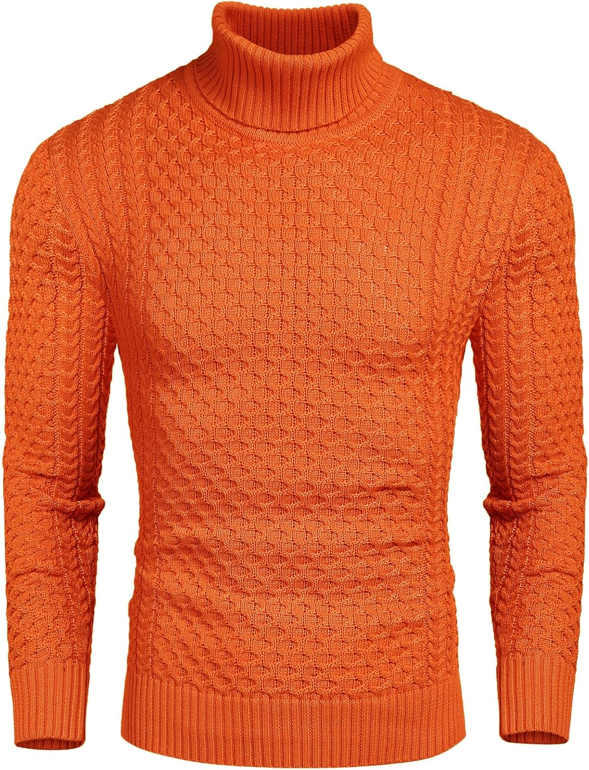 Men's Slim Fit Turtleneck Sweater for Casual Style and Comfort