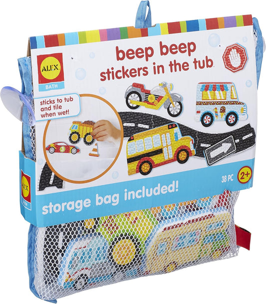 Alex Bath Beep Beep Stickers: Fun Tub Activity!