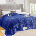 Heated Blanket Queen Sea Blue Sherpa 84in x 90in - Dual Control
