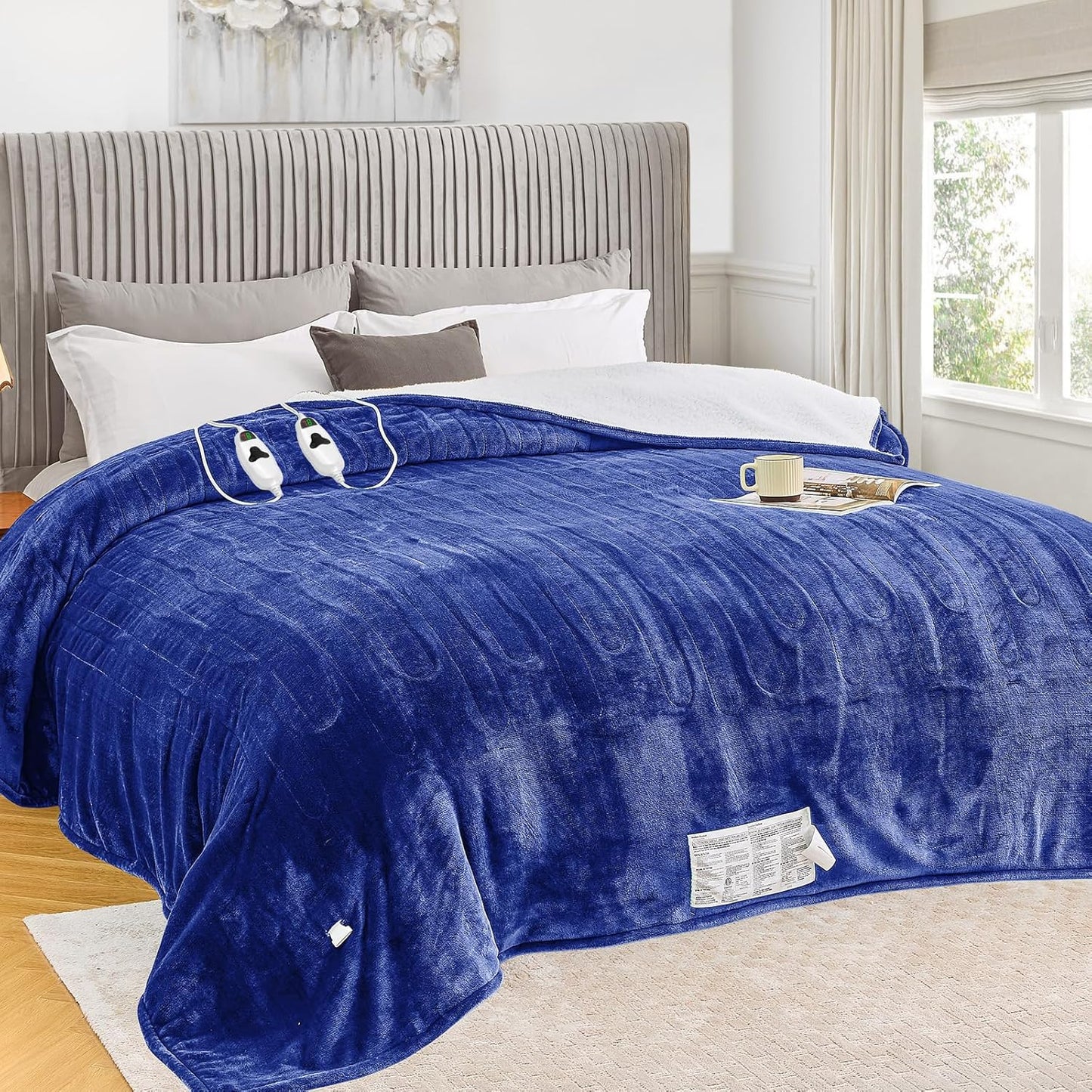 Greenoak Heated Blanket Electric Queen Size with Dual Control
