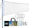 Volleyball + Badminton Combo Set - Portable Backyard & Beach Play