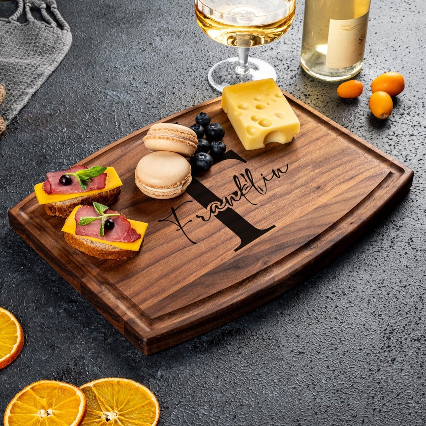 Personalized Cutting Board - Custom Walnut Engraved Gift Ideas