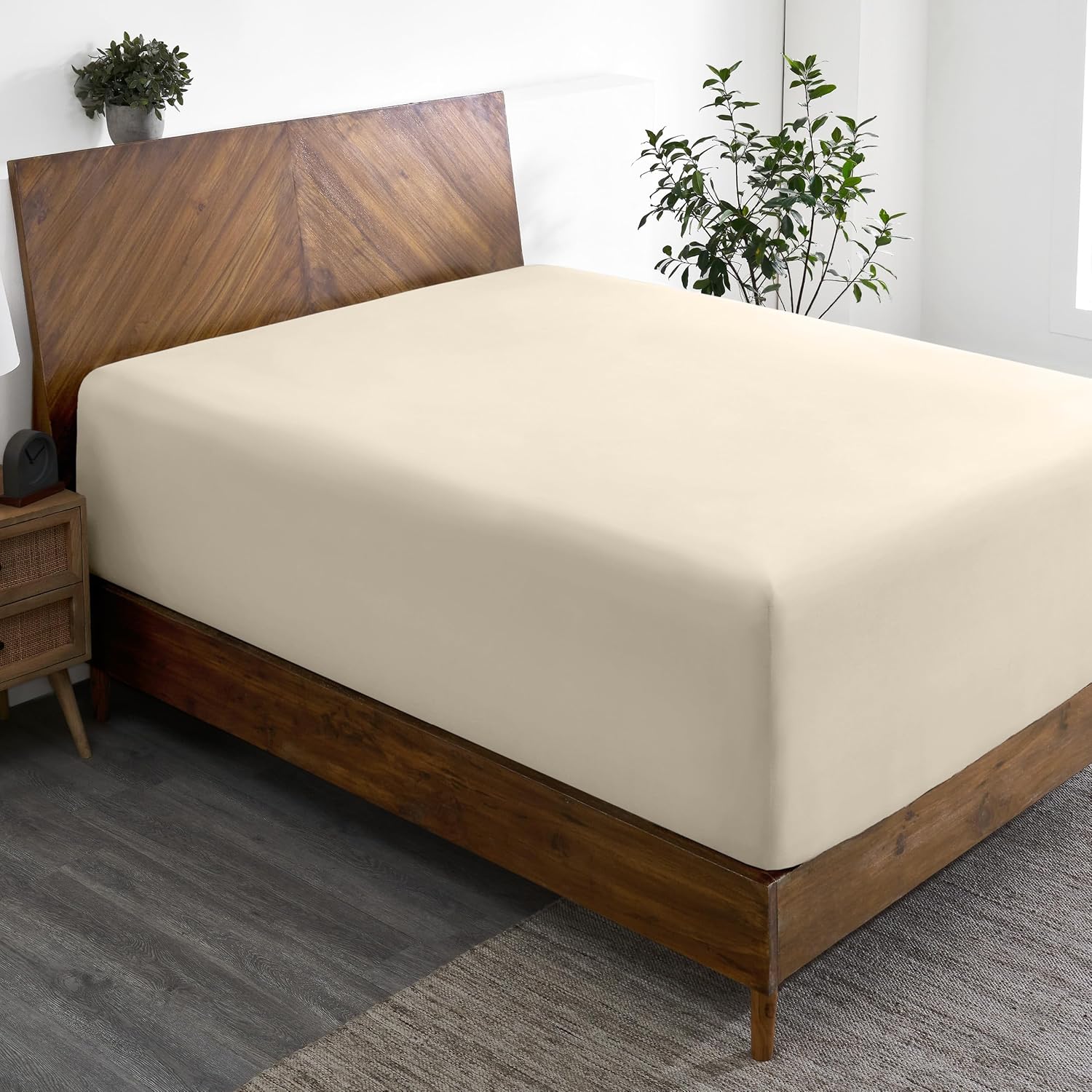 Bare Home King Deep Pocket Fitted Sheet for Ultimate Comfort