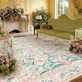 Lahome Large Rugs for Living Room 8x10 - Machine Washable Floral Rug