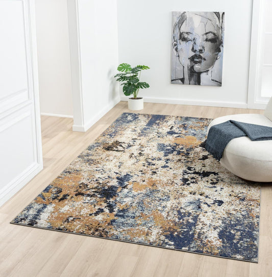 Keen Home Design Area Rugs - 4x6 Non-Shedding Abstract Rugs