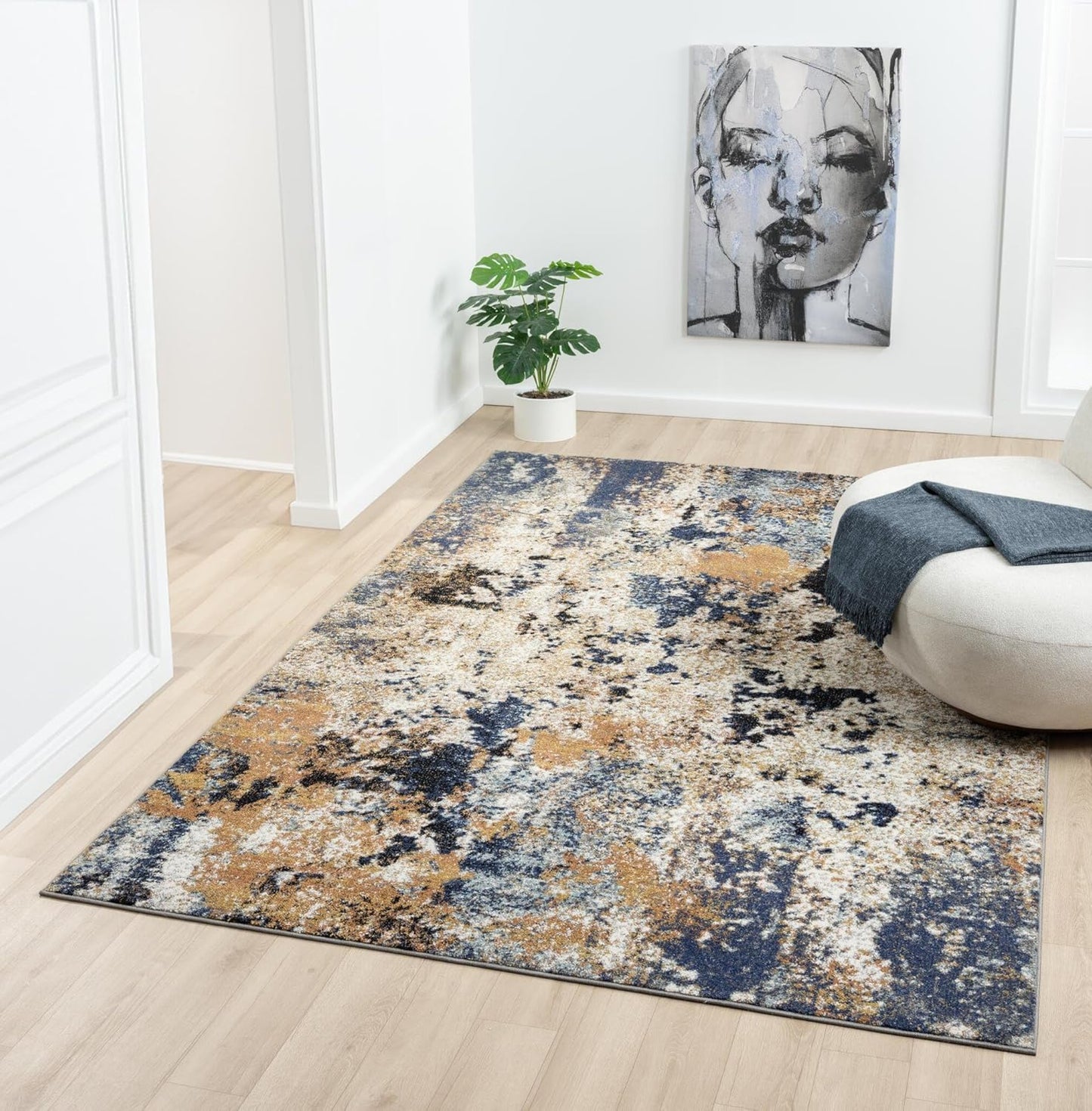 Keen Home Design Area Rugs - Non-Shedding Abstract 6x9 Rugs