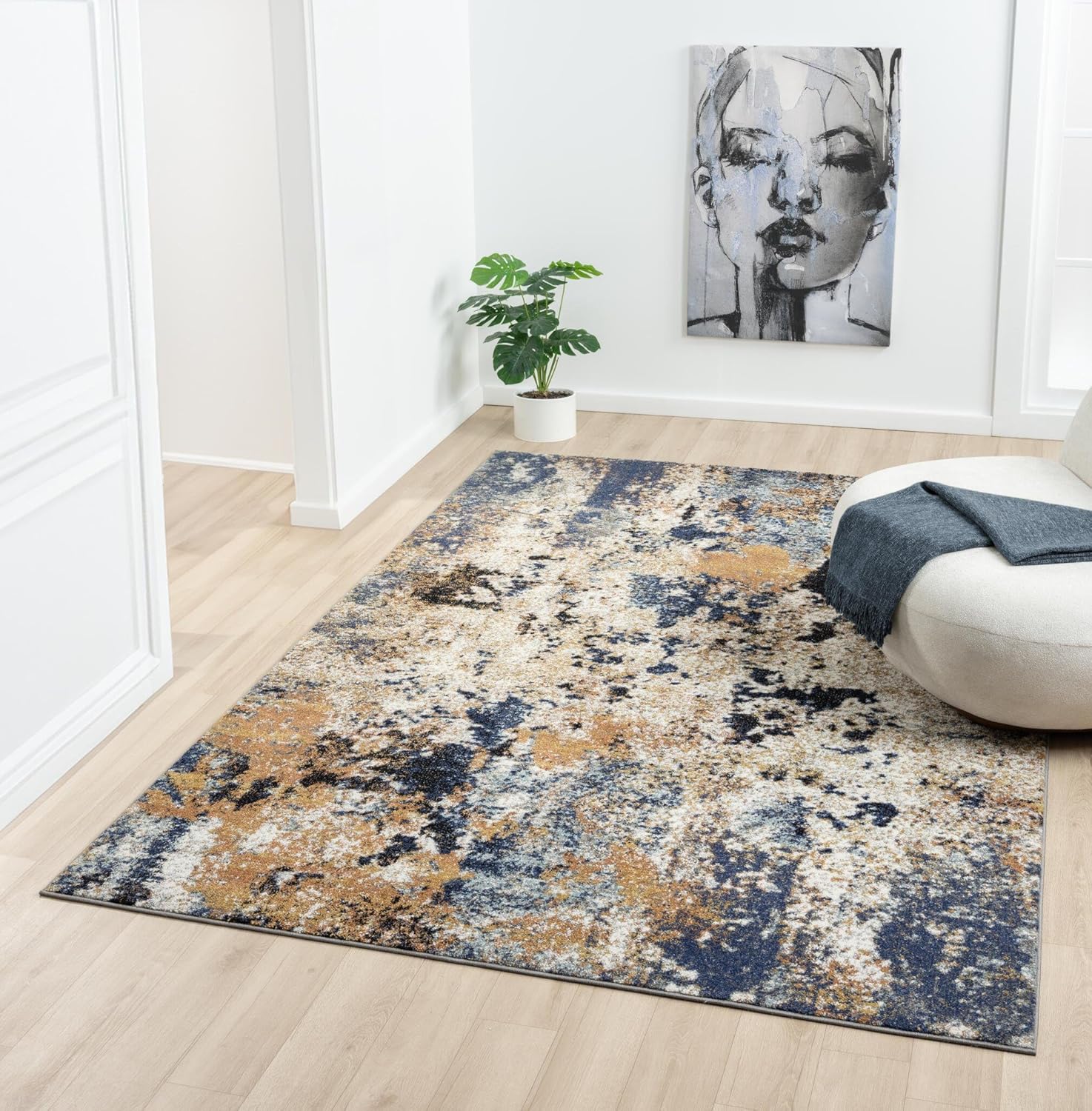 Keen Home Design Area Rugs - Non-Shedding Abstract 6x9 Rugs