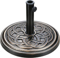 Simple Deluxe 17.72 in Heavy Duty Market Umbrella Base - Stable Bronze
