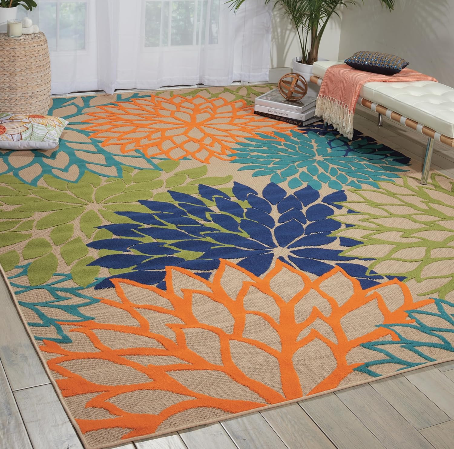 Nourison Aloha Indoor/Outdoor Multicolor Area Rug 9ft 6in x 13ft