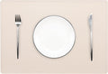 Set of 8 Faux Leather Placemats for Stylish Dining Experience