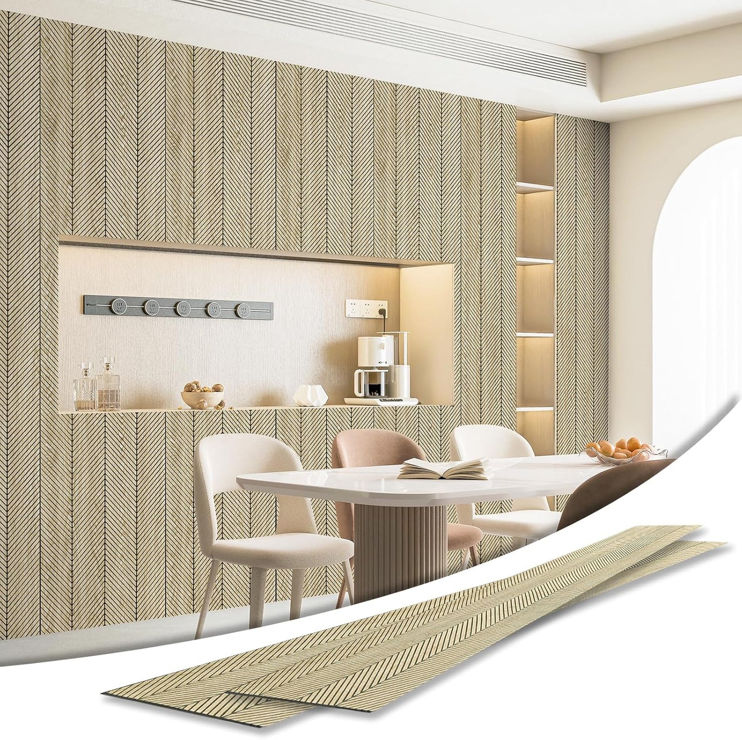 Art3d Herringbone Wainscoting Panels for Stylish Interior Decor
