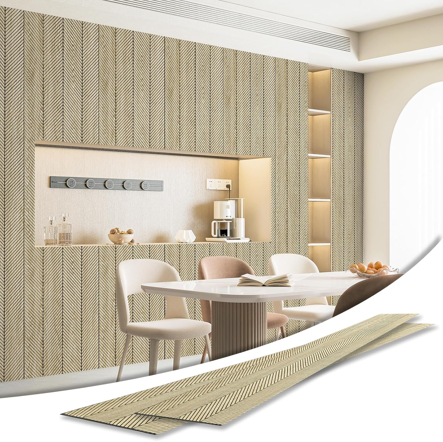 Art3d Herringbone Wainscoting Panels for Stylish Interior Decor